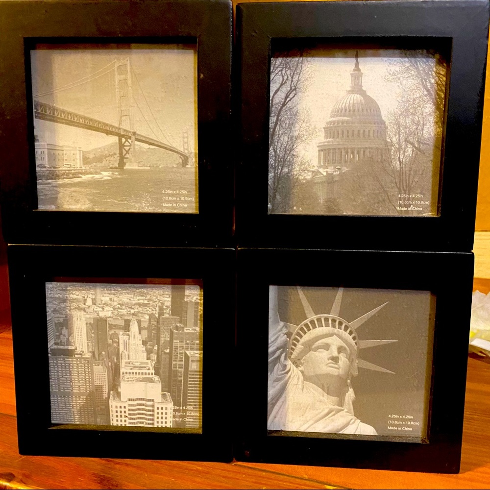 Set of four black Photo cubes